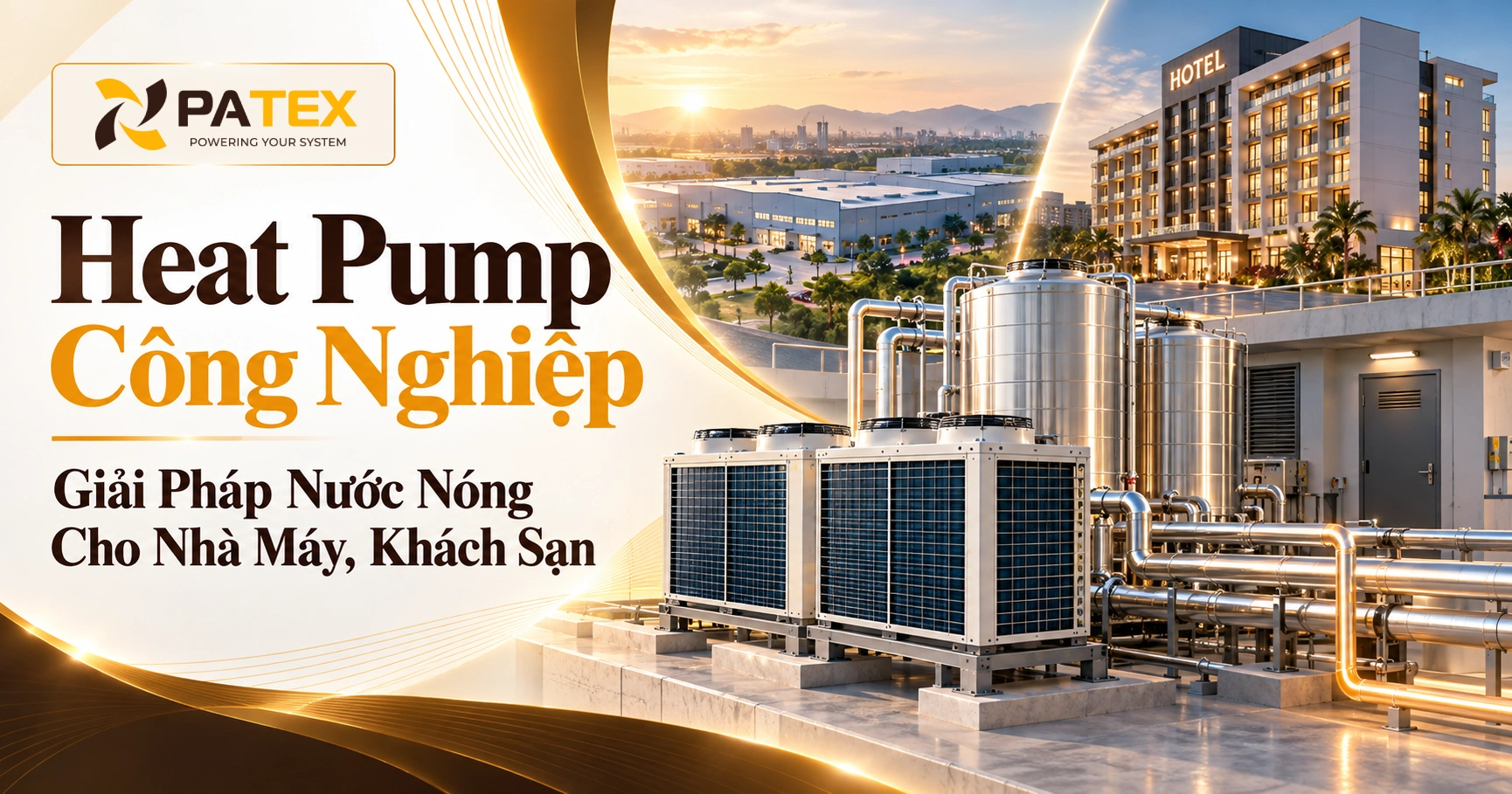Heat Pump Công Nghiệp Giải Pháp Nước Nóng Cho Nhà Máy, Khách Sạn dd