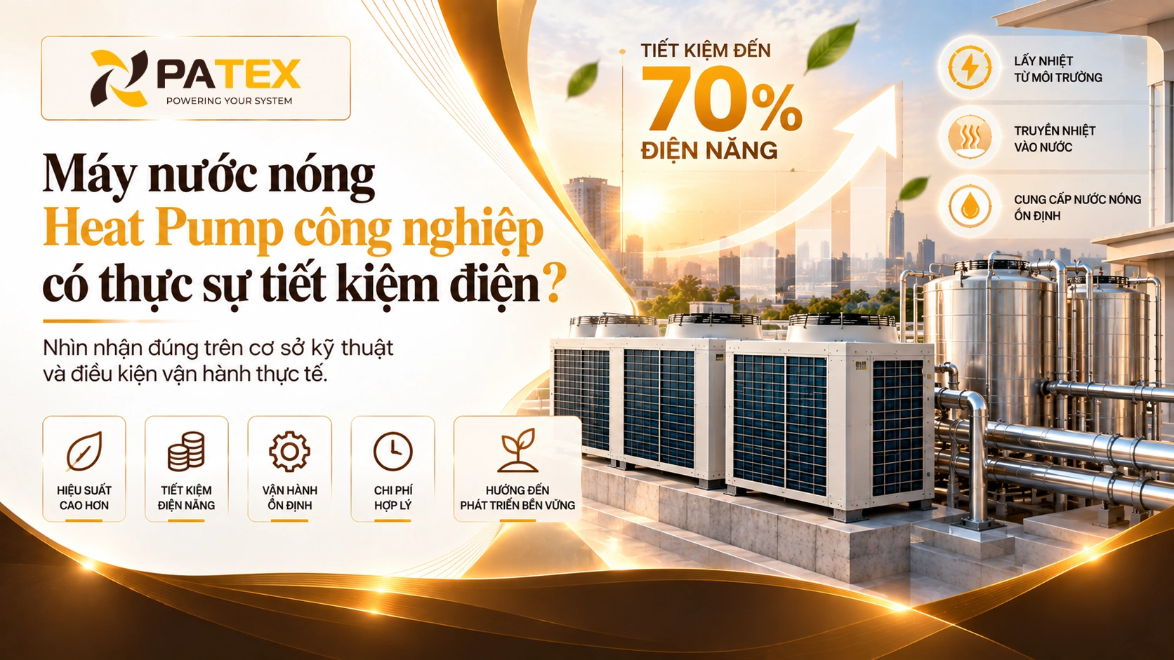 Máy nước nóng Heat Pump công nghiệp có thực sự tiết kiệm điện