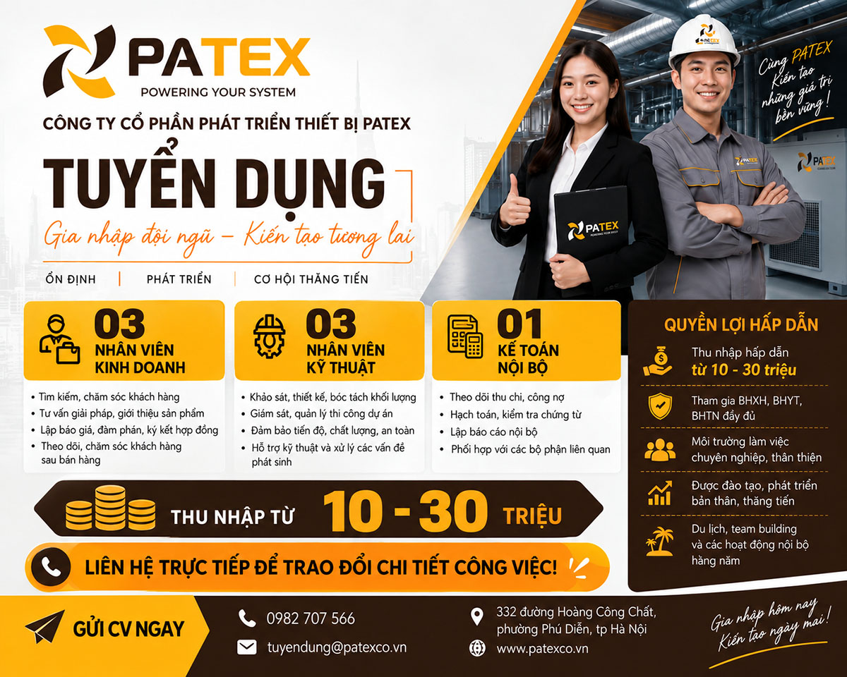 PATEX tuyển dụng