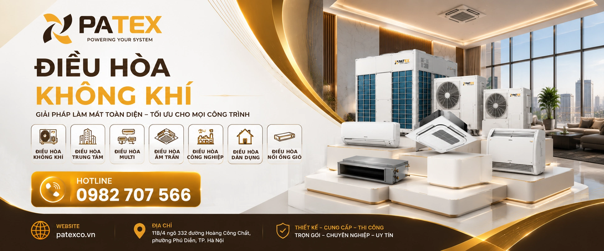 banner điều hòa không khí CÔNG TY CỔ PHẦN PHÁT TRIỂN THIẾT BỊ PATEX