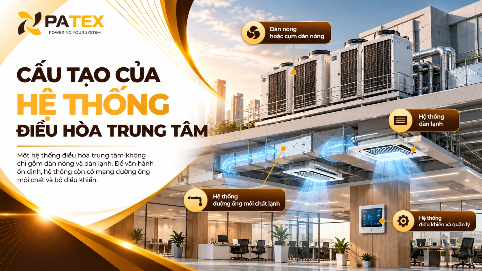 Cấu Tạo Của Hệ Thống Điều Hòa Trung Tâm