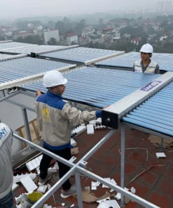 Máy bơm nhiệt nước nóng năng lượng mặt trời thương mại ASUNY – Hệ thống 1.000–50.000 lít